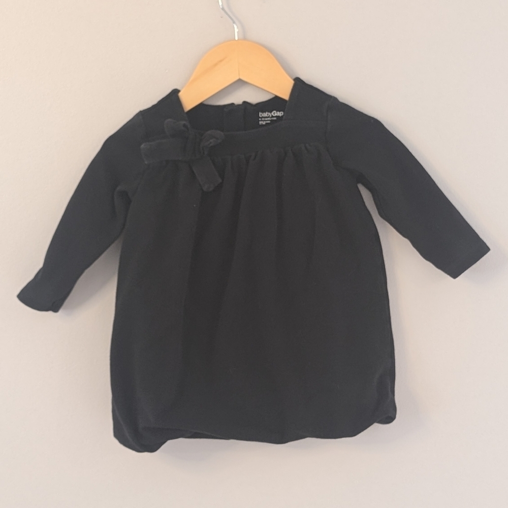 2/$10 ❤️ Gap Black Bow Long Sleeve Dress | 6–12M